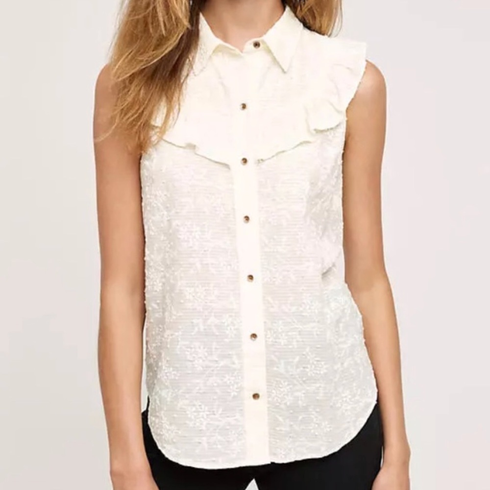 Anthropologie wildflower blouse by Maeve